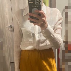 Club Monaco Longsleeve White Shirt